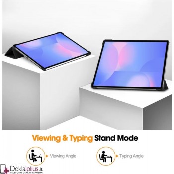Dirbtinės odos atverčiamas dėklas - juodas (Samsung Galaxy Tab S10 Fe Plus)